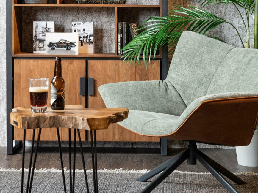 LABEL | Vandenberg Gustav fauteuil met draaionderstel