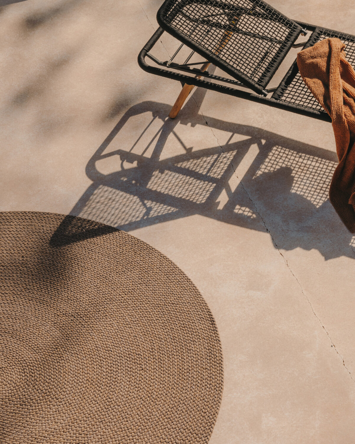 Kave Home Beige rond tapijt Despas van synthetische vezels Ø 200 cm - Afbeelding 3