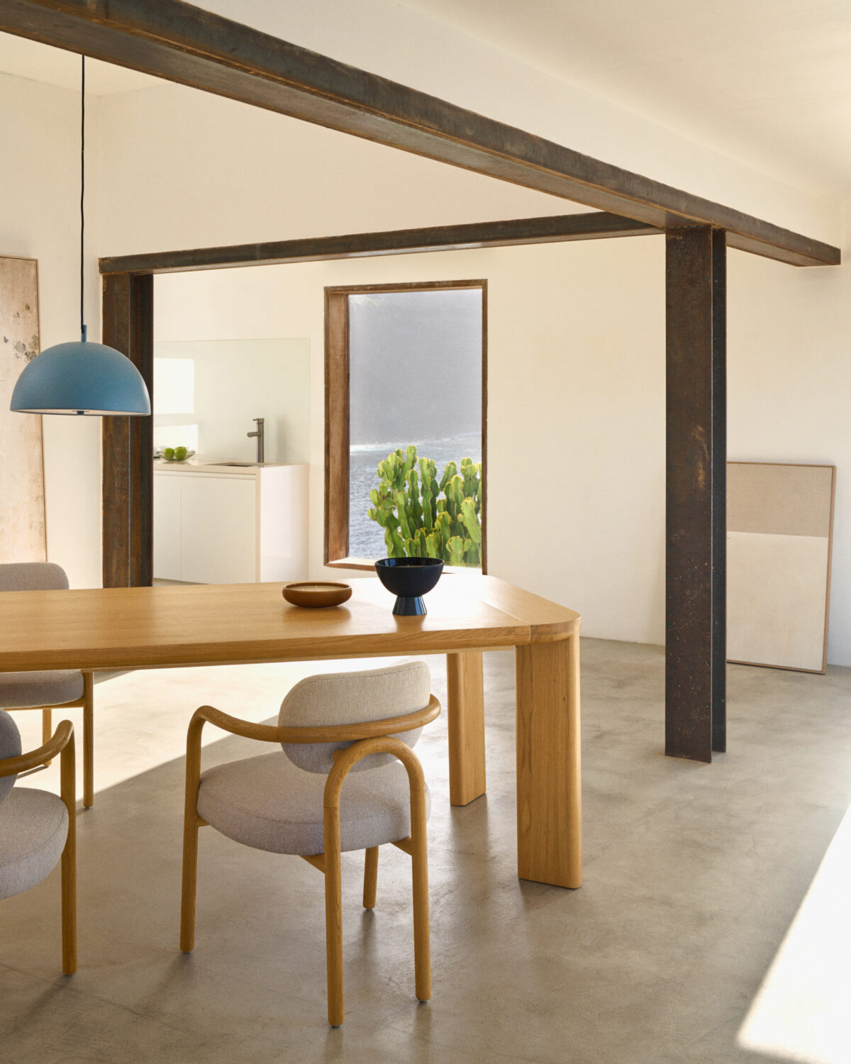 Kave Home Uitschuifbare tafel Jondal van FSC 100% massief eikenhout en -fineer 200 (280) x 100 cm - Afbeelding 3