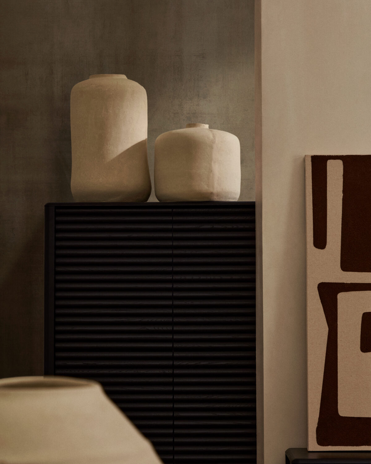 Kave Home Vaas Serina van wit papier-maché 36,5 cm - Afbeelding 2