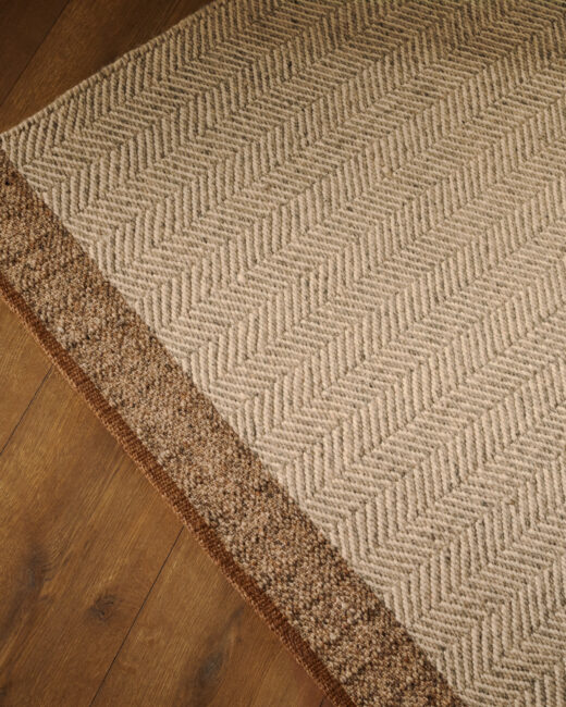 Kave Home Nifelia jacquard wollen vloerkleed beige 200 x 300 cm