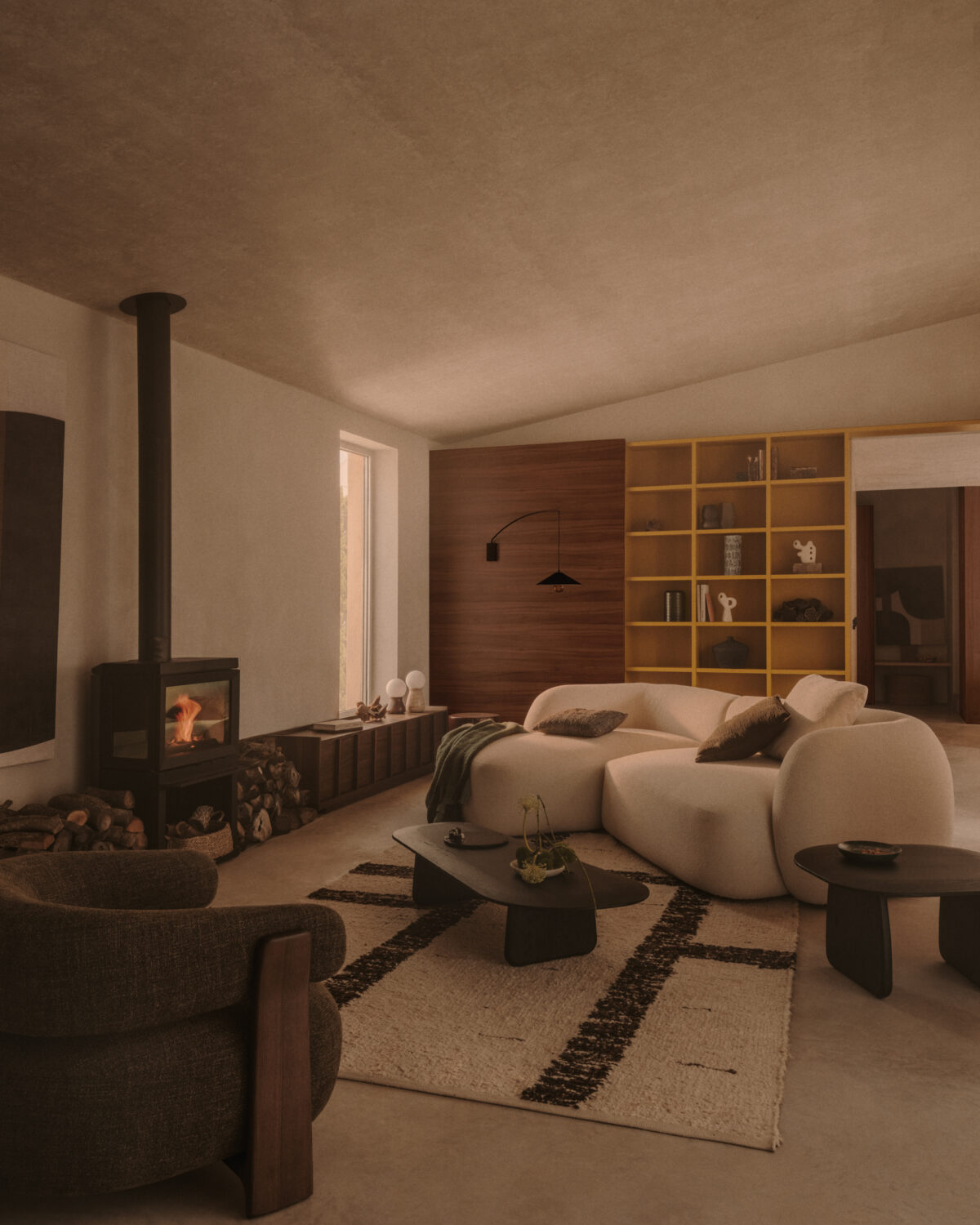 Kave Home Martina modulaire 3-zitsbank in ecru chenille met chaise longue links 287 cm - Afbeelding 3