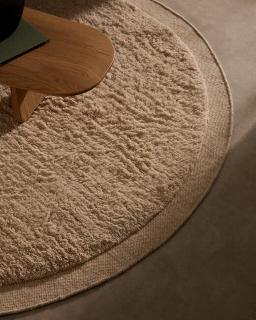 Kave Home Marely rond wollen vloerkleed wit Ø 200 cm