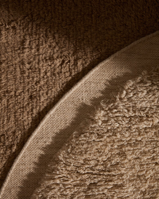 Kave Home Marely rond wollen vloerkleed beige Ø 200 cm