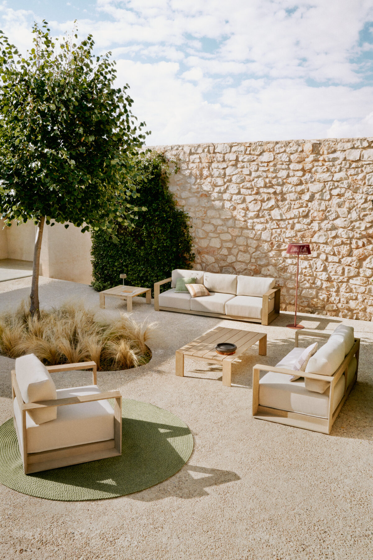 Kave Home Vloerkleed Despas van synthetische vezels groen Ø150 cm - Afbeelding 3