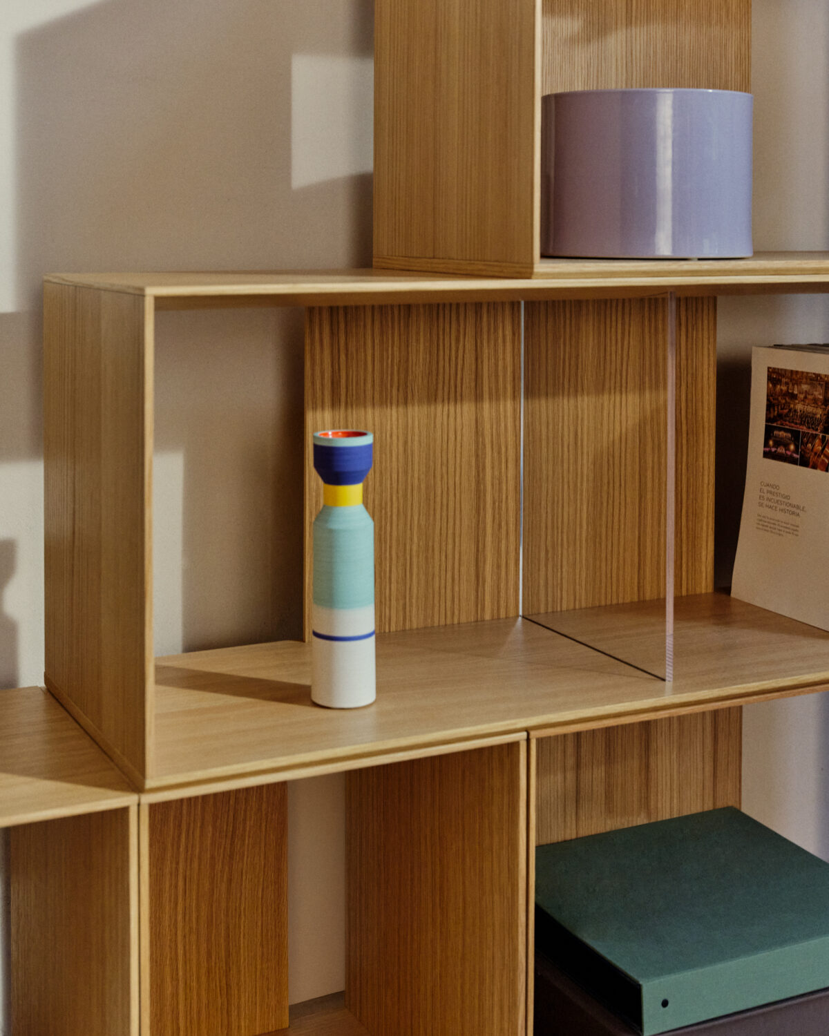 Kave Home Set Litto van 9 modulaire planken in eikenfineer 202 x 114 cm - Afbeelding 4