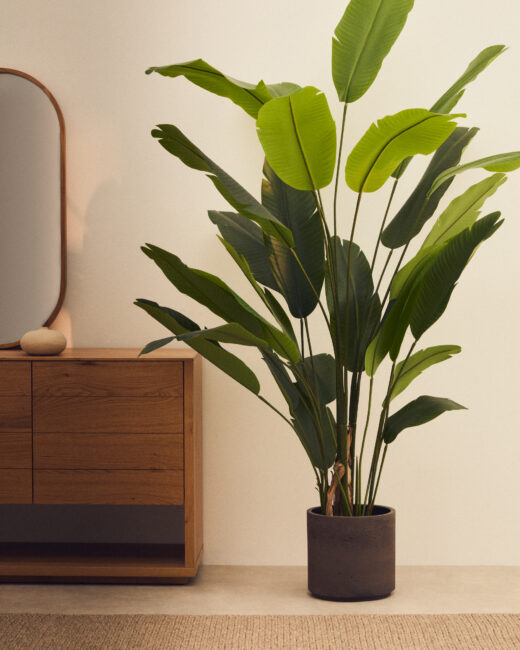 Kave Home Kunstboom Musa (banaan) met zwarte pot 210 cm