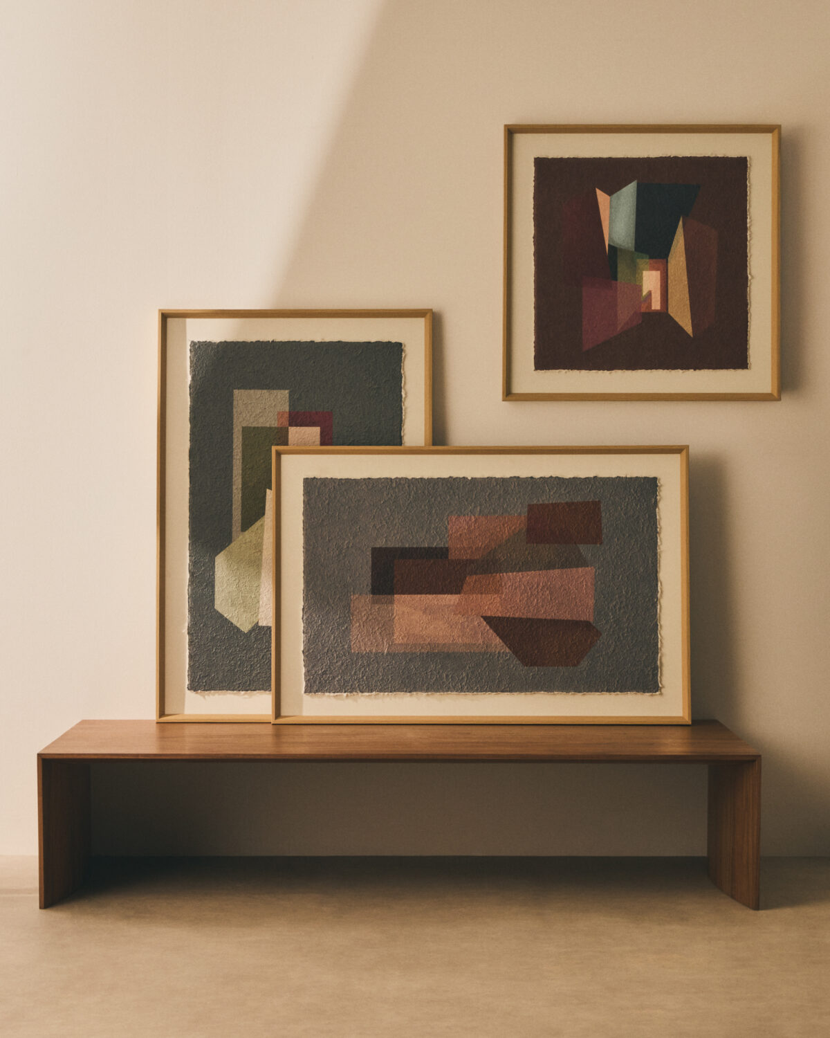 Kave Home Veluni schilderij van gerecycled papier in meerdere kleuren 60 x 60 cm - Afbeelding 3