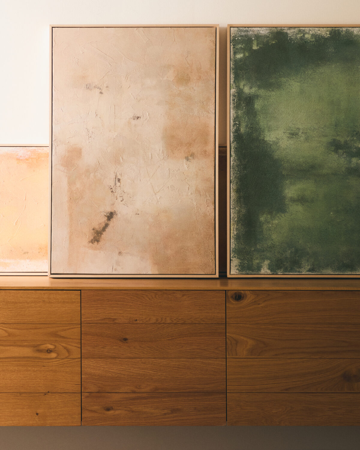 Kave Home Silpa abstract schilderij beige 60 x 90 cm - Afbeelding 4