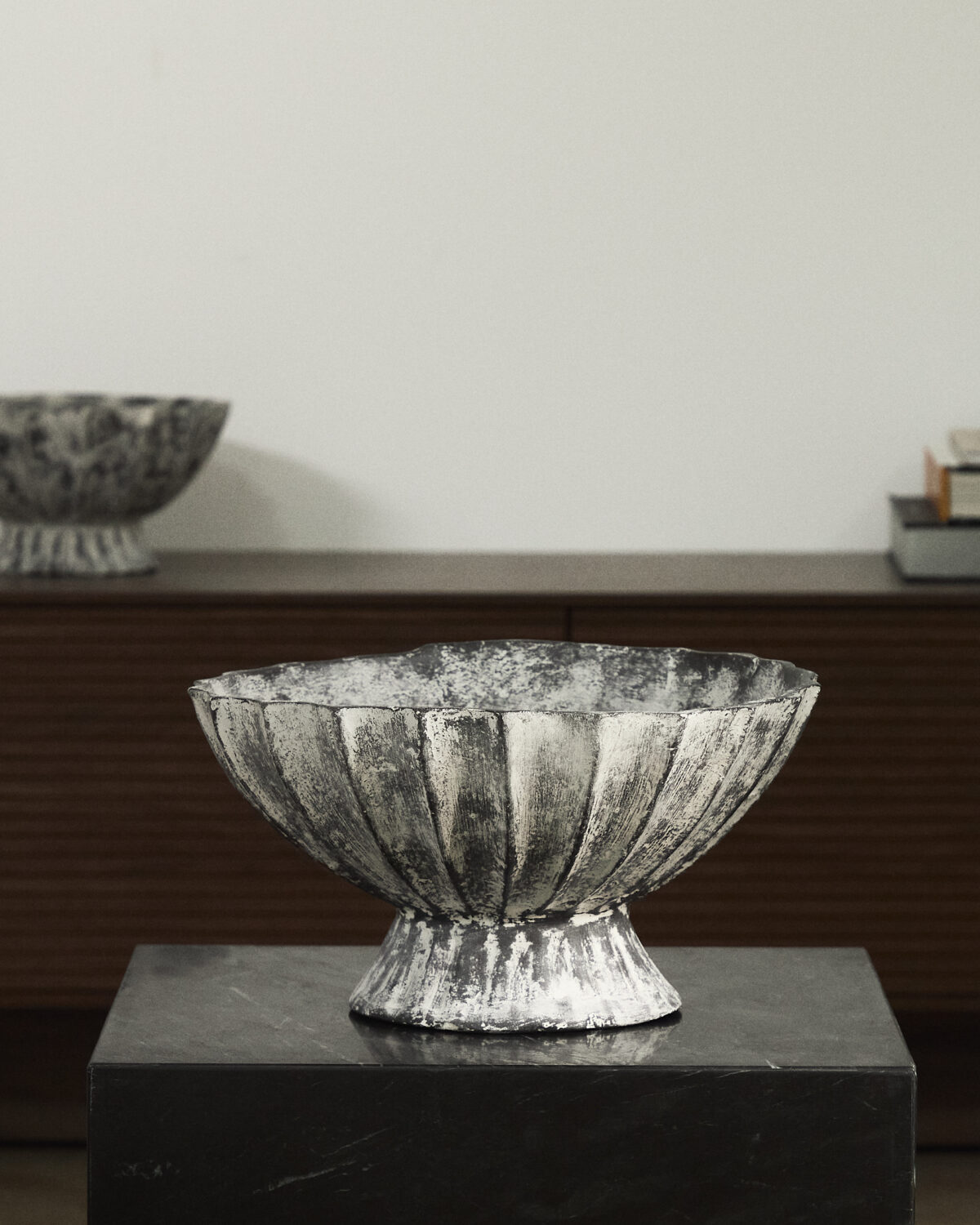 Kave Home Centrotavola Valura in cartapesta grigio Ø 33 cm - Afbeelding 2