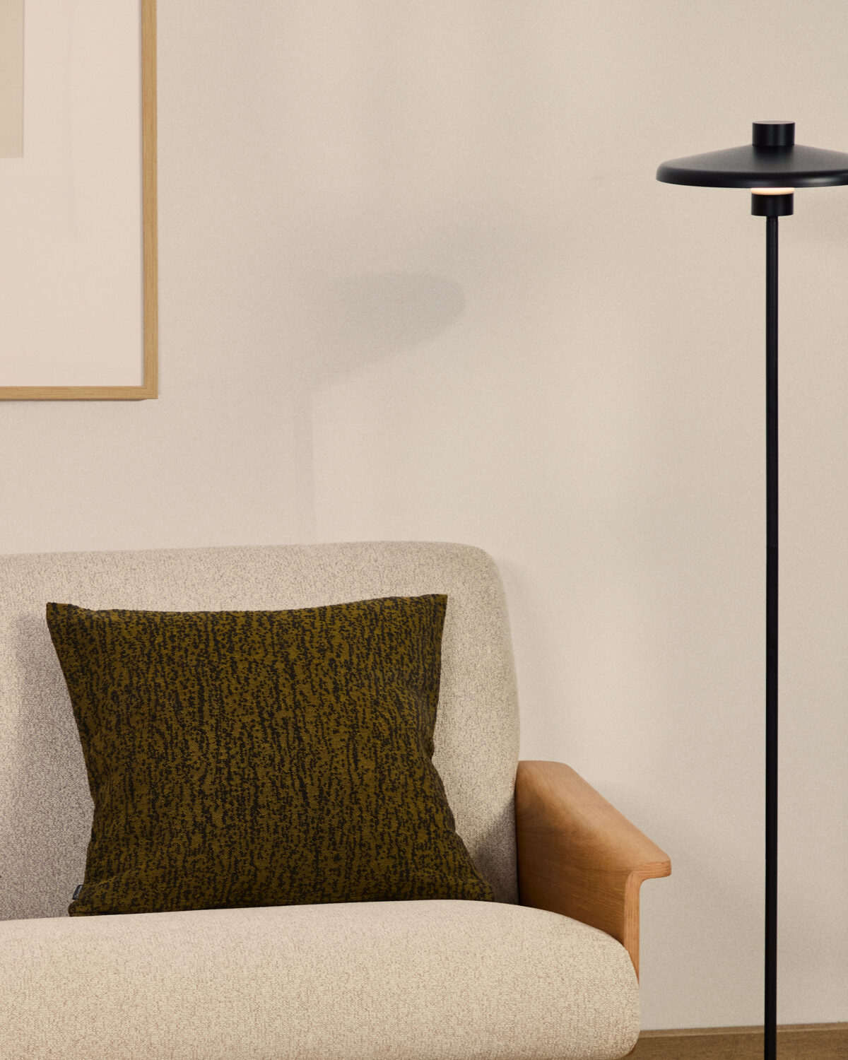 Kave Home Melien kussenhoes van jacquard met stippen in groen 50 x 50 cm - Afbeelding 5