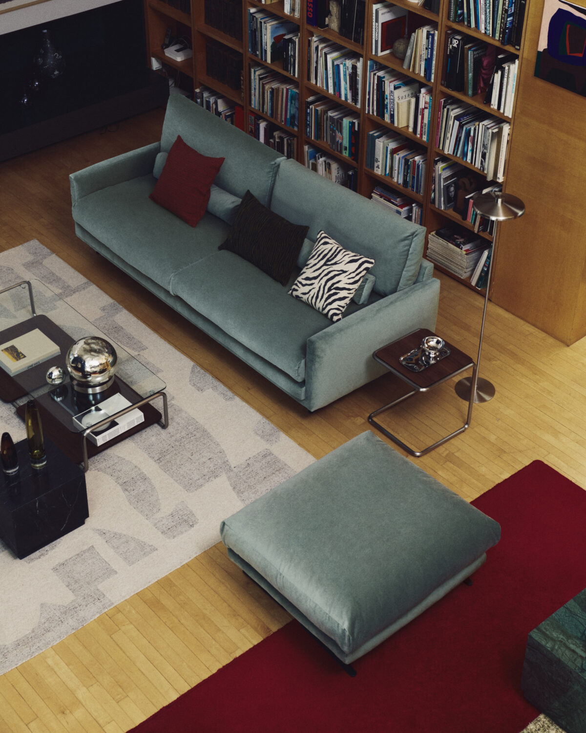 Kave Home Nuvira staande lamp van lichtgrijs geborsteld metaal - Afbeelding 5