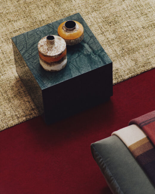 Kave Home Sorein groene bijzettafel van marmer 50 x 50 cm