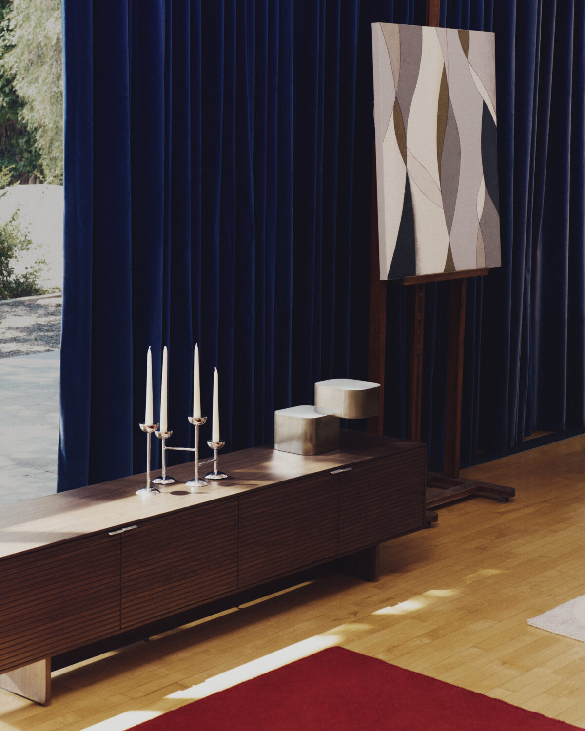 Kave Home Marvilo abstract canvas grijs en mosterdgeel 60 x 90 cm - Afbeelding 3