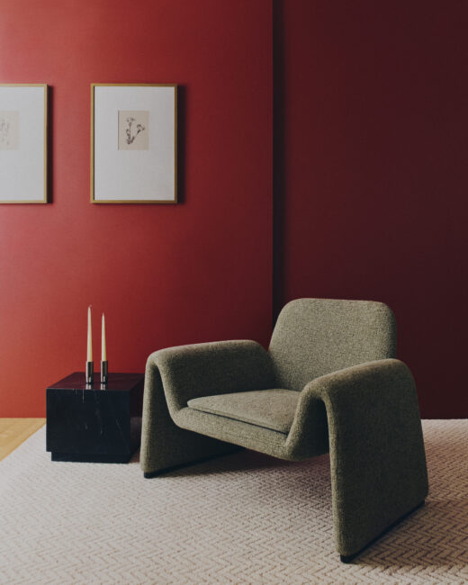 Kave Home Melvia fauteuil in groen chenille
