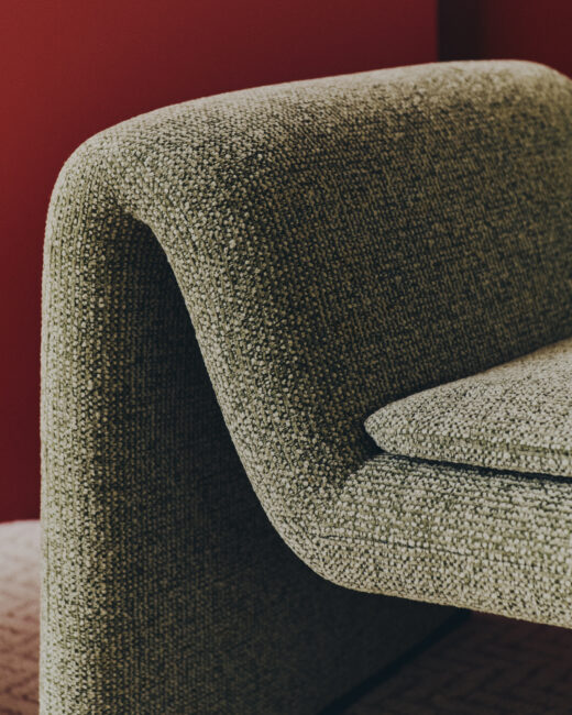 Kave Home Melvia fauteuil in groen chenille