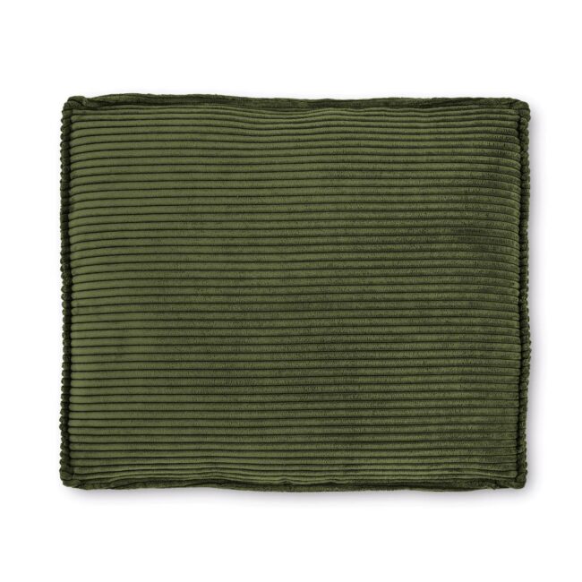 Kave Home Blok-kussen in dik ribfluweel groen 50 x 60 cm