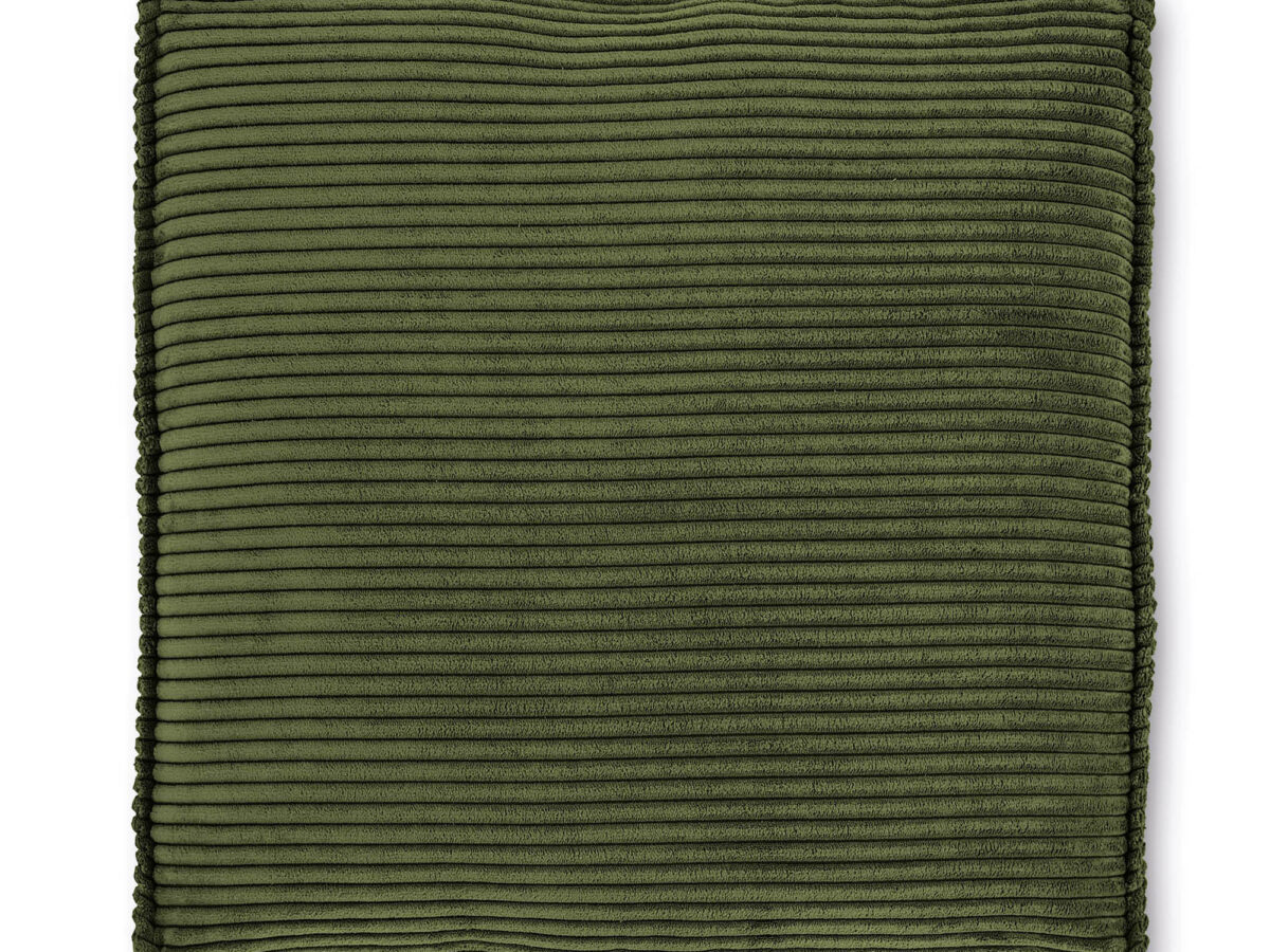Kave Home Blok-kussen in dik ribfluweel groen 60 x 60 cm