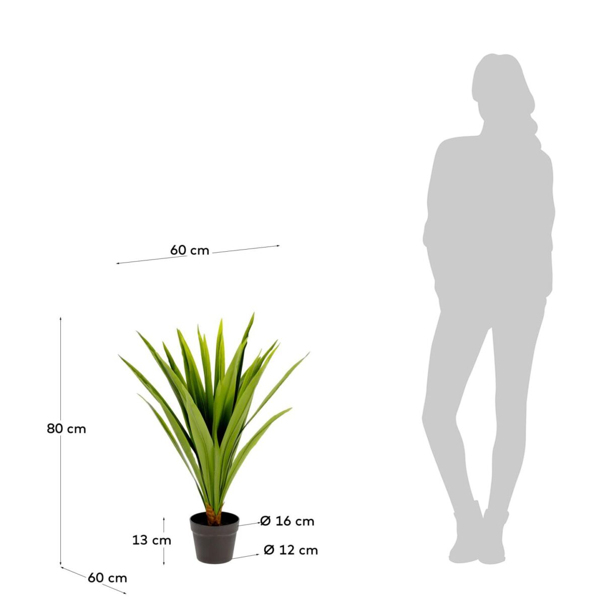 Kave Home Kunstplant Yucca 80 cm - Afbeelding 7