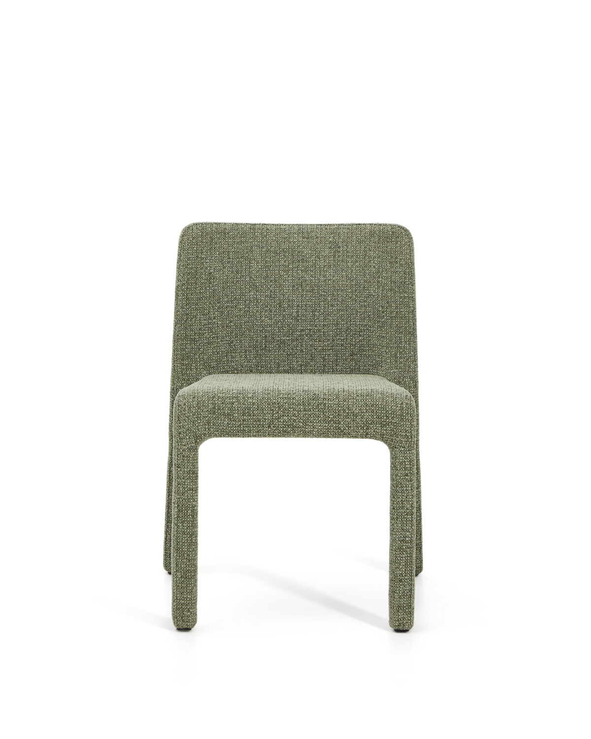 Kave Home Loria stapelbare stoel in groen chenille - Afbeelding 7