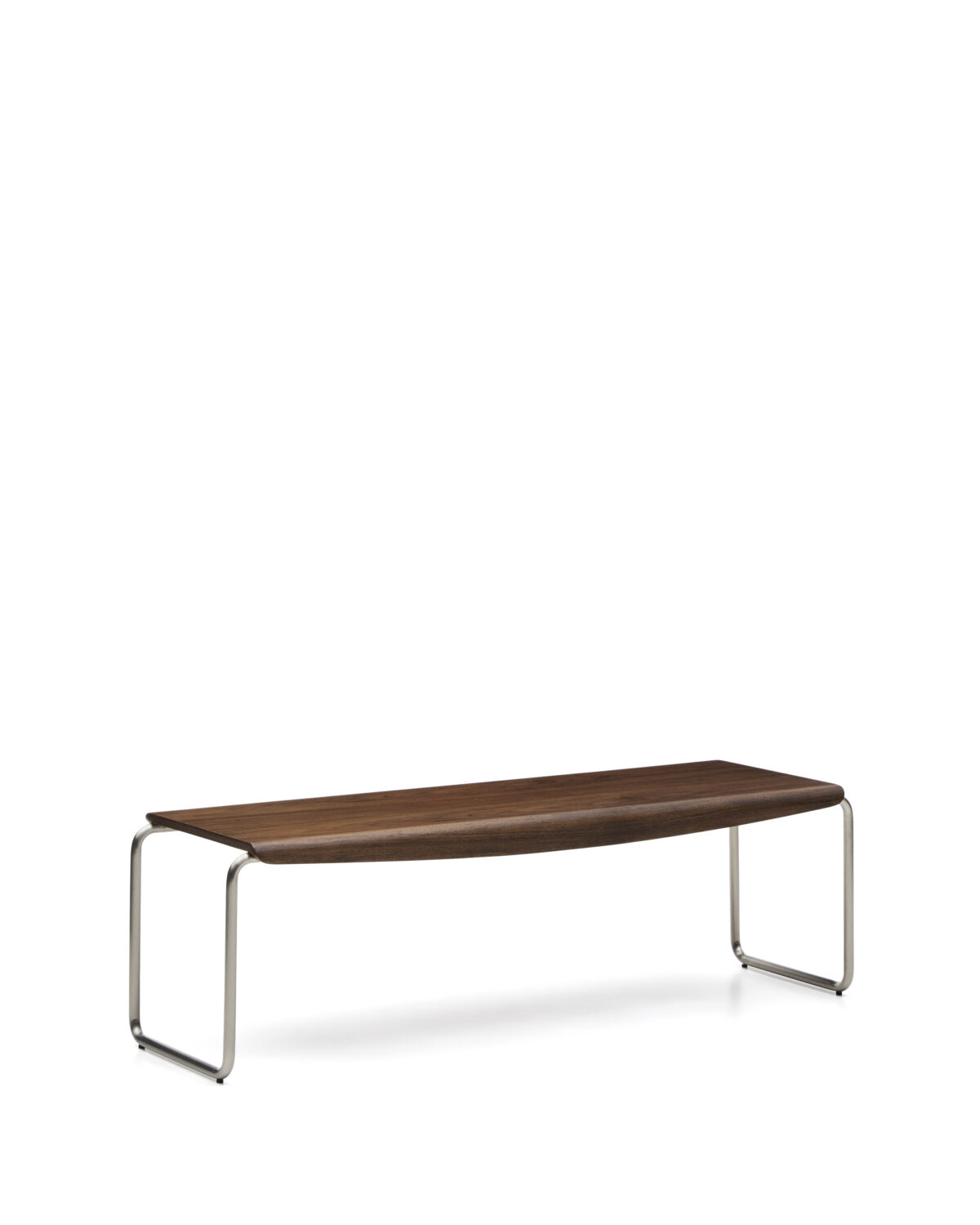 Kave Home Tarsel bank gemaakt van  walnootfineer met geborsteld roestvrij stalen frame 142 cm - Afbeelding 7