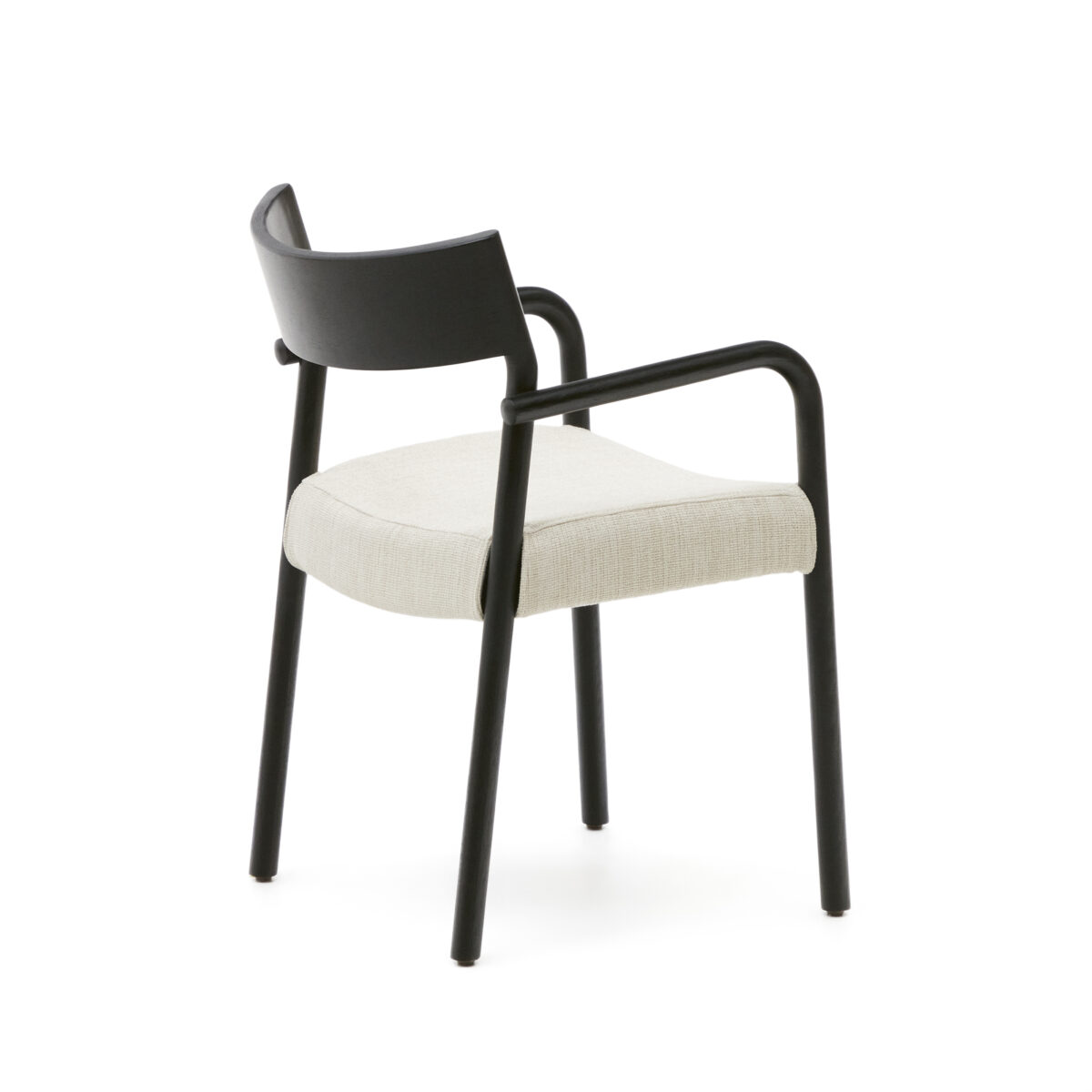 Kave Home Stoel Falconera afneembare hoes massief eikenhout met zwarte afwerking FSC Mix Credit - Afbeelding 12