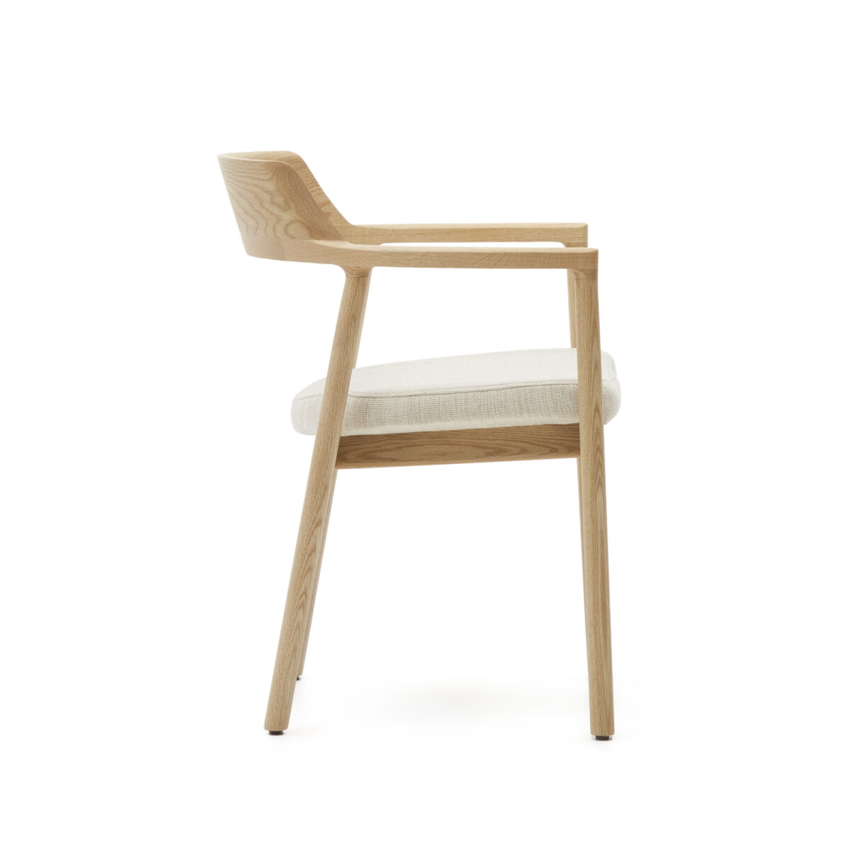 Kave Home Stoel Alocs massief eikenhout naturel beige chenille afneembare hoes FSC Mix Credit - Afbeelding 8