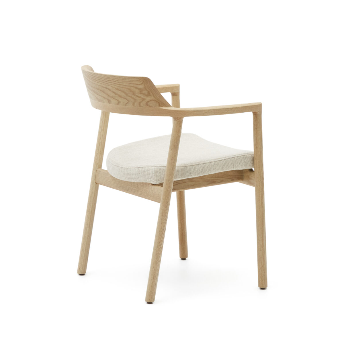Kave Home Stoel Alocs massief eikenhout naturel beige chenille afneembare hoes FSC Mix Credit - Afbeelding 10