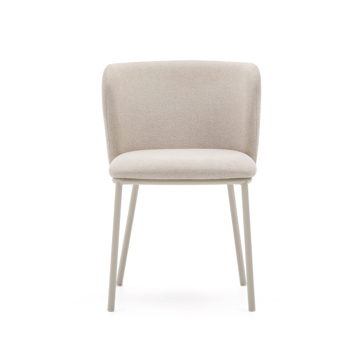 Kave Home Stoel Ciselia in beige chenille en beige metaal FSC Mix Credit - Afbeelding 7