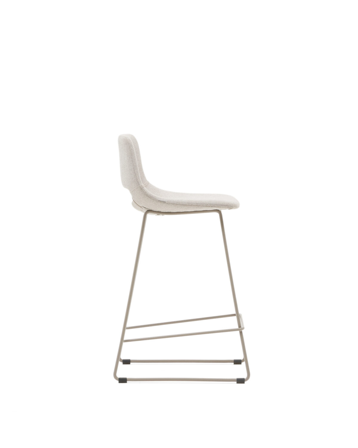 Kave Home Zahara beige kruk met staal in een beige afwerking, hoogte 65 cm FSC 100% - Afbeelding 5