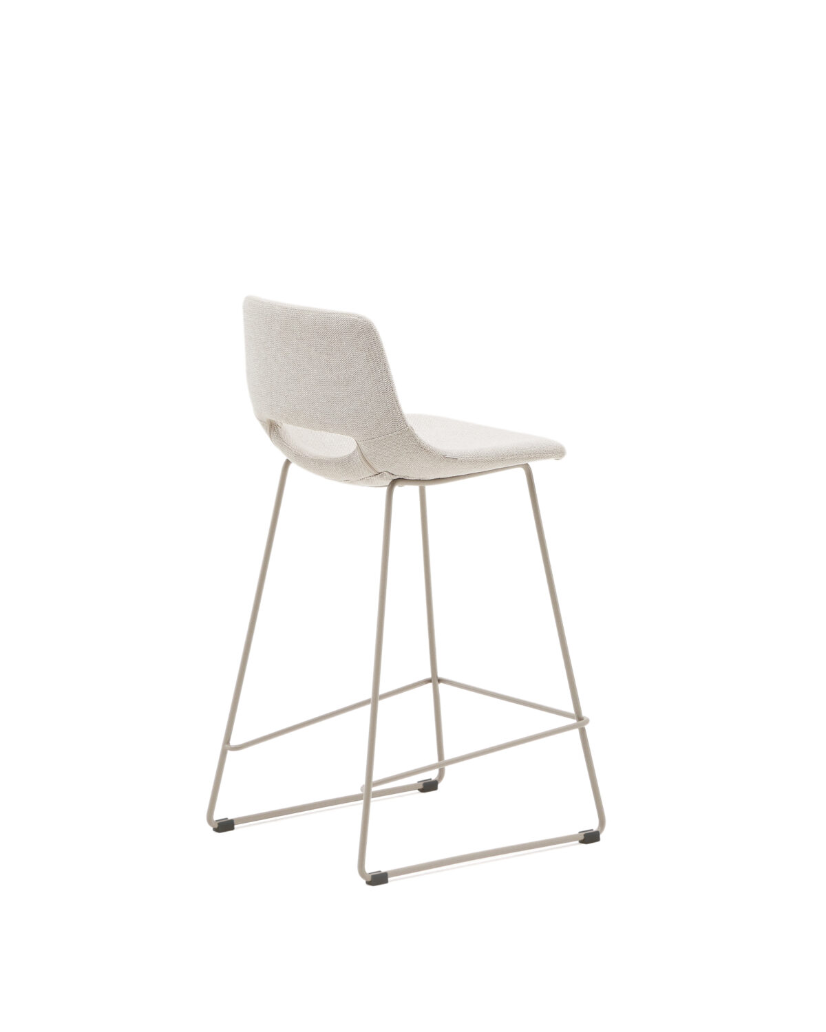 Kave Home Zahara beige kruk met staal in een beige afwerking, hoogte 65 cm FSC 100% - Afbeelding 7