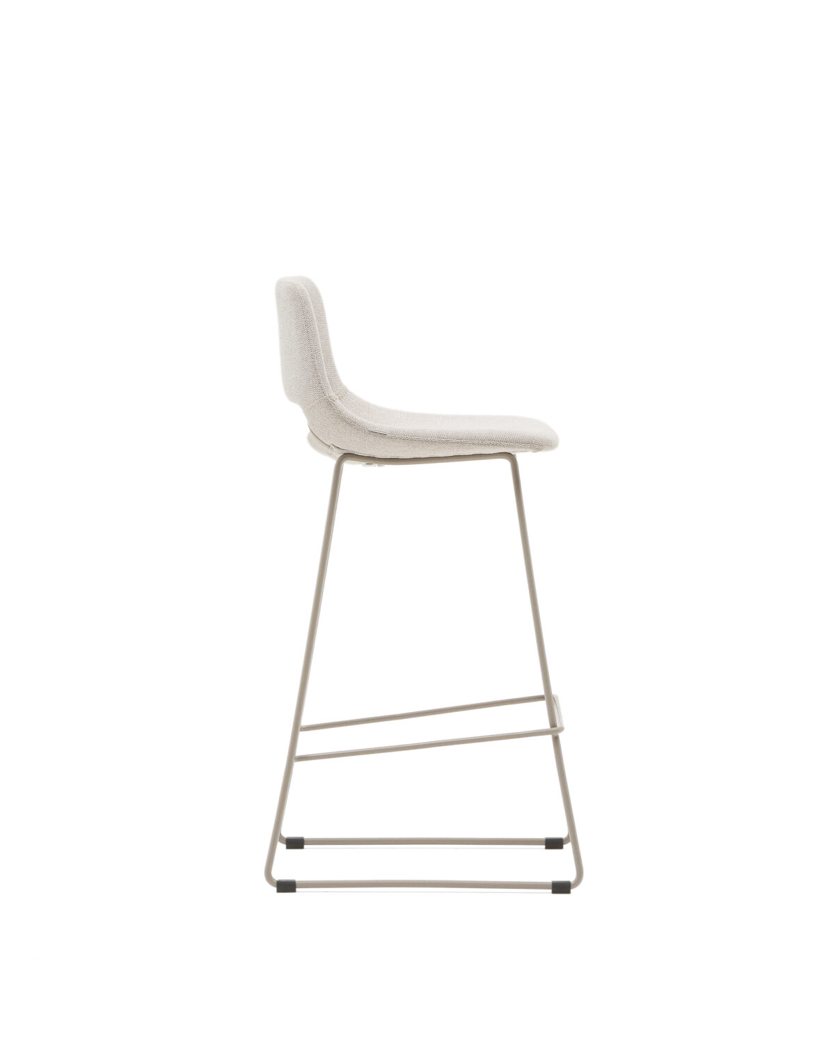 Kave Home Zahara beige kruk met staal in een beige afwerking, hoogte 76 cm FSC 100% - Afbeelding 5