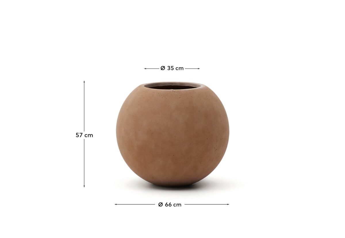 Kave Home Solna bloempot met terracotta-effect Ø66 cm - Afbeelding 5
