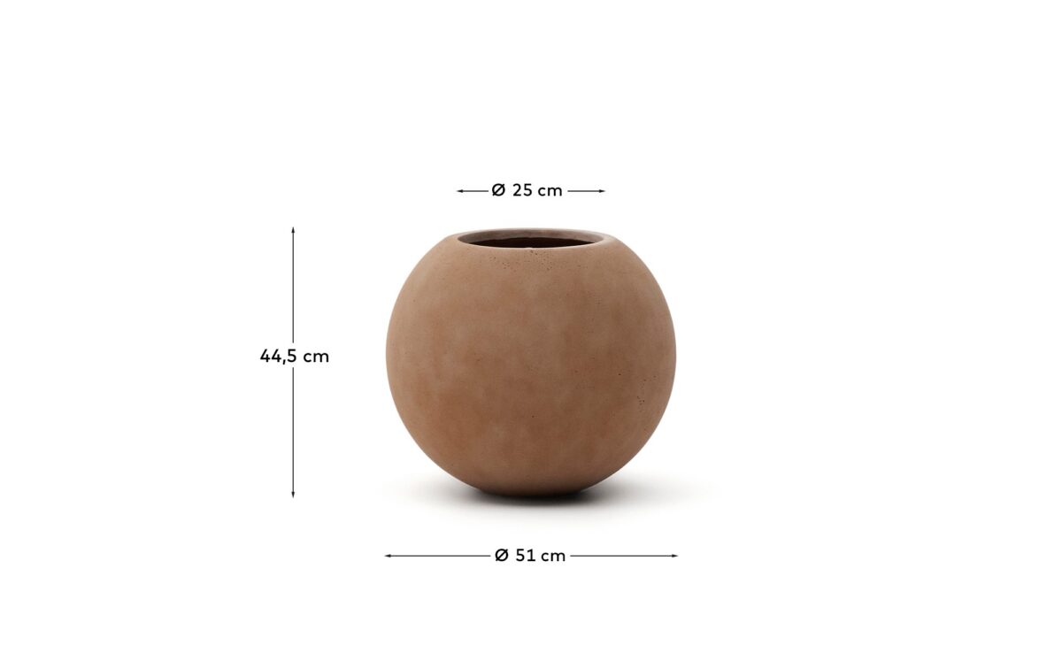 Kave Home Solna bloempot met terracotta-effect Ø51 cm - Afbeelding 5