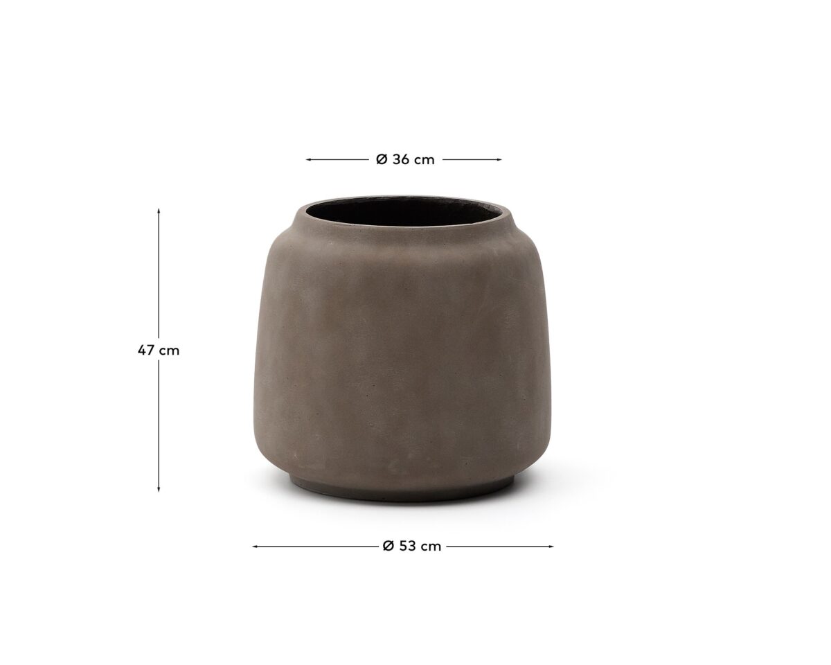 Kave Home Lira bloempot met terracotta-effect Ø53 cm - Afbeelding 4