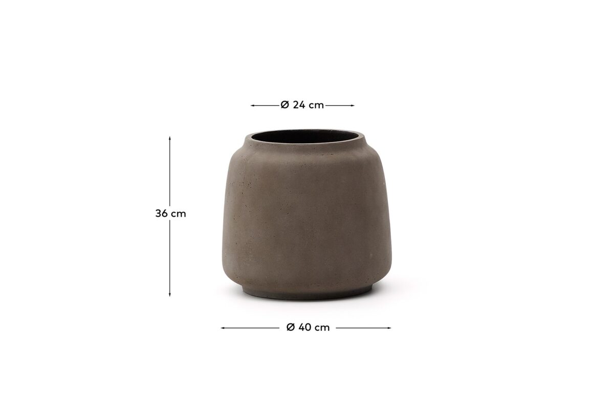 Kave Home Lira bloempot met terracotta-effect Ø40 cm - Afbeelding 4
