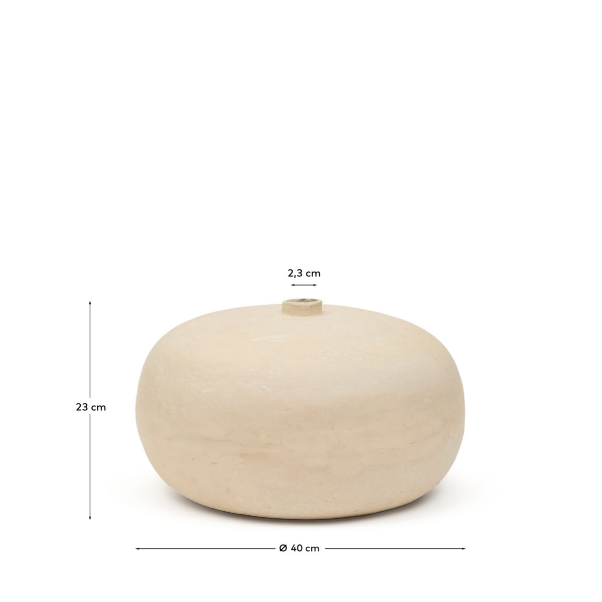 Kave Home Nivala vaas van papier-maché 23 cm - Afbeelding 5