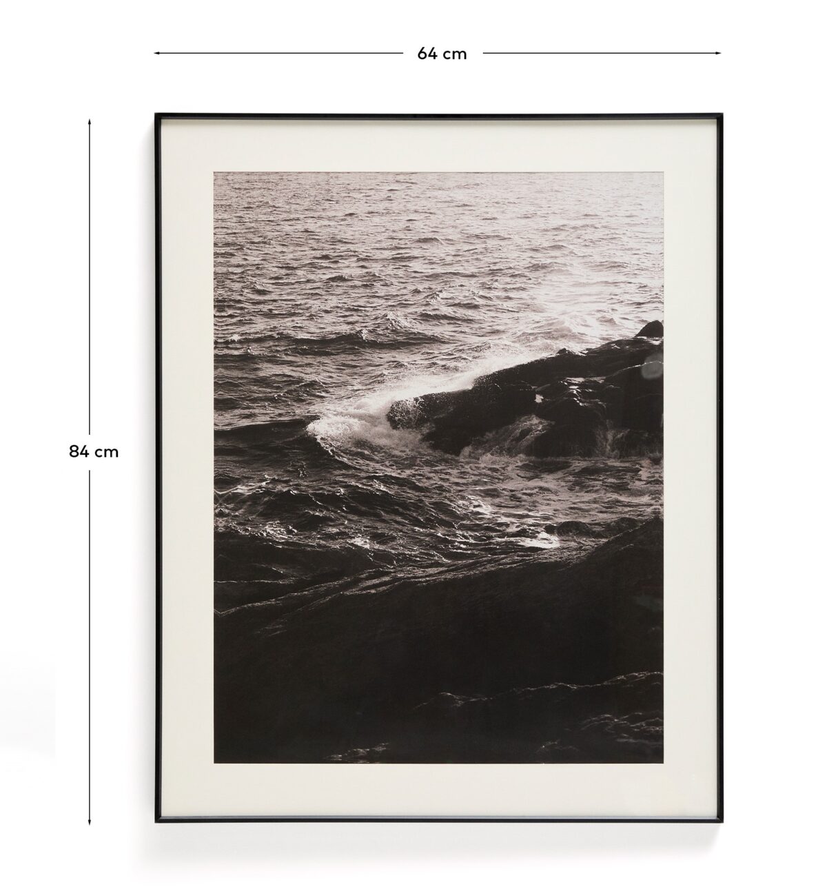 Kave Home Zavira kunstwerk met foto van golven 64 x 84 cm - Afbeelding 8