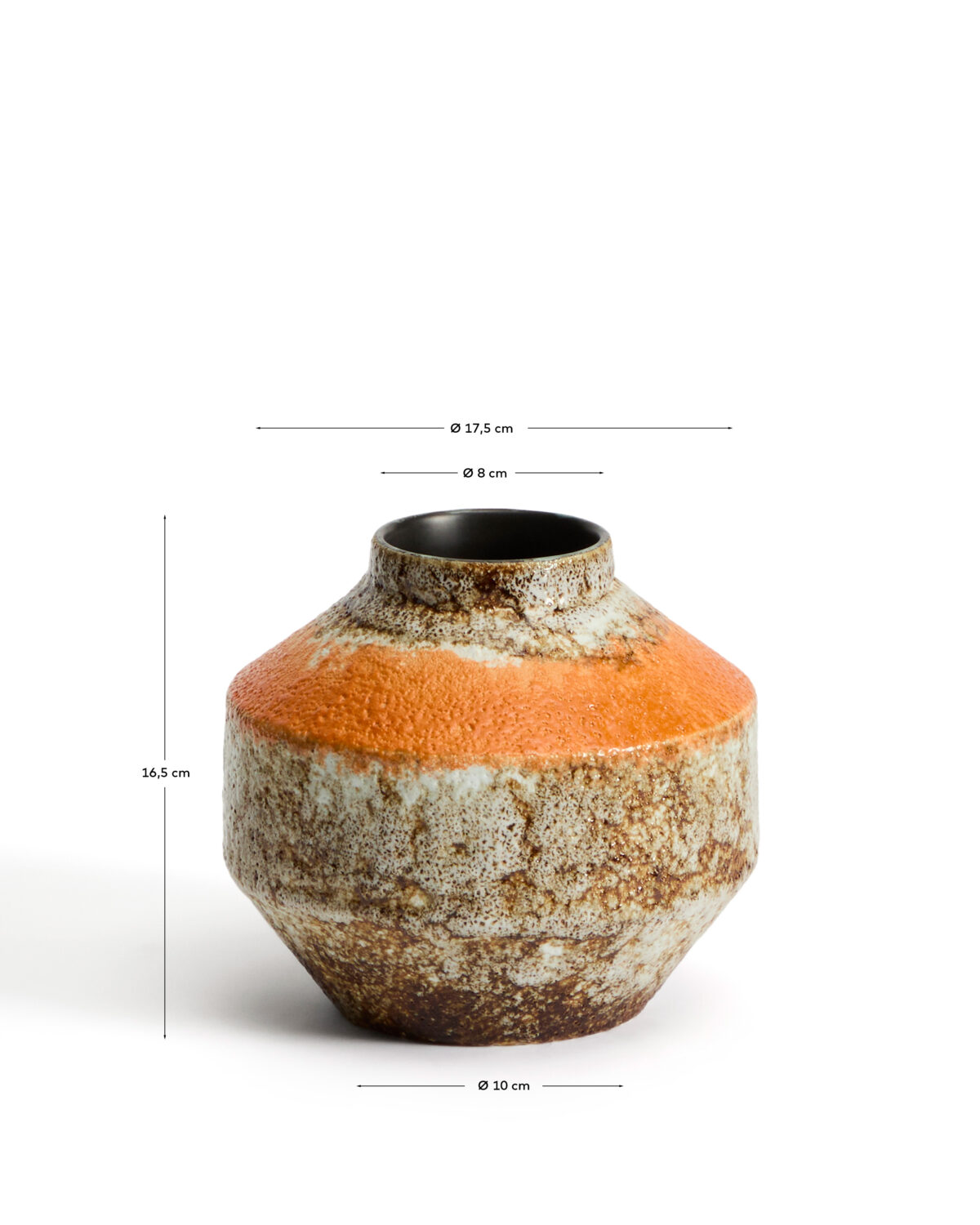 Kave Home Estin vaas van multicolour keramiek, 16,5 cm - Afbeelding 7