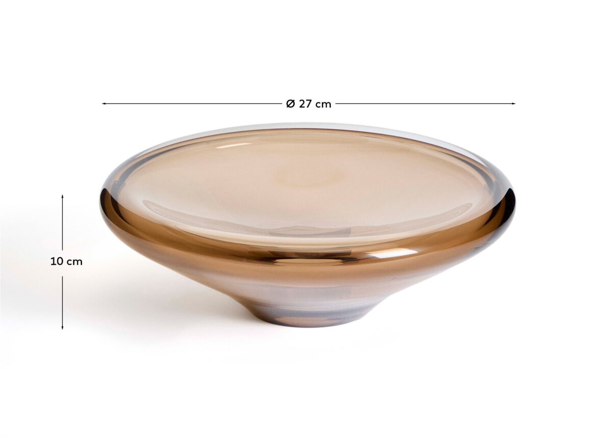 Kave Home Schaal Zolira van bruin glas Ø 27 cm - Afbeelding 12