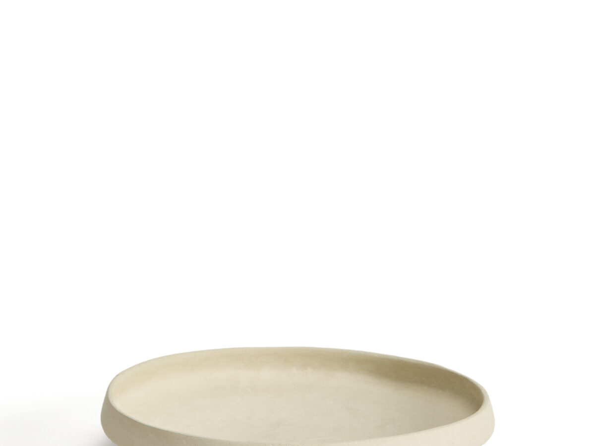 Kave Home Middenschaal Mireni van papier-maché beige Ø 29 cm