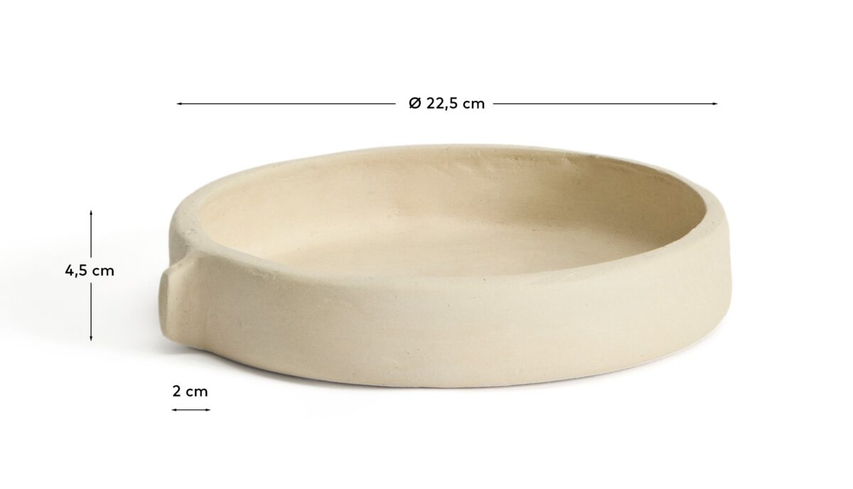Kave Home Centrotavola Mireni in cartapesta beige Ø 22,5 cm - Afbeelding 6