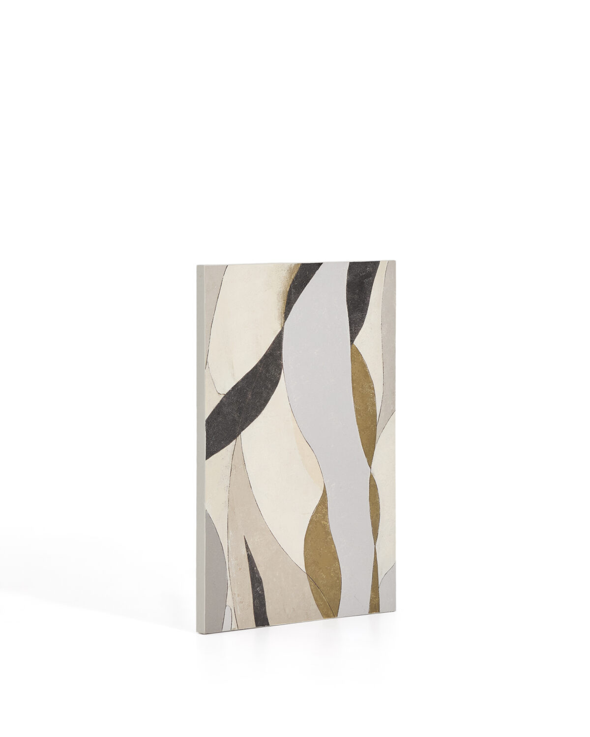 Kave Home Marvilo abstract canvas grijs en mosterdgeel 60 x 90 cm - Afbeelding 6