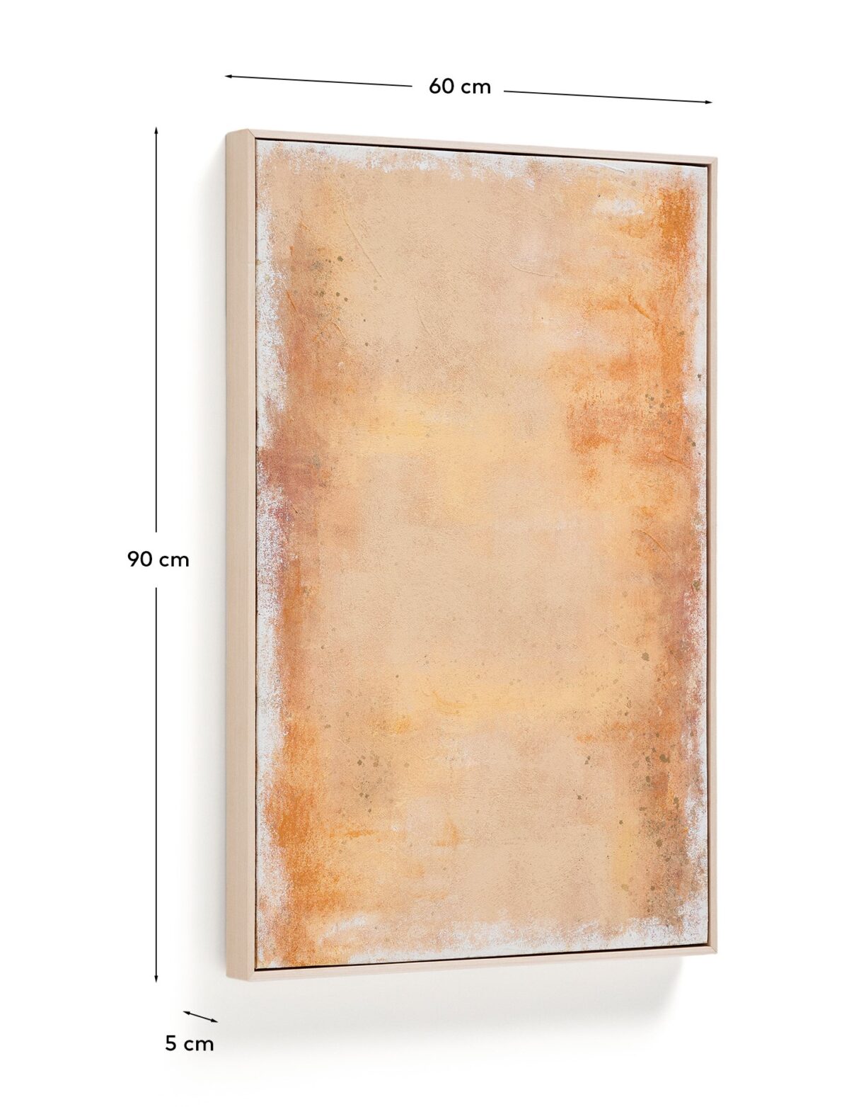 Kave Home Selnar abstract schilderij geel 60 x 90 cm - Afbeelding 7