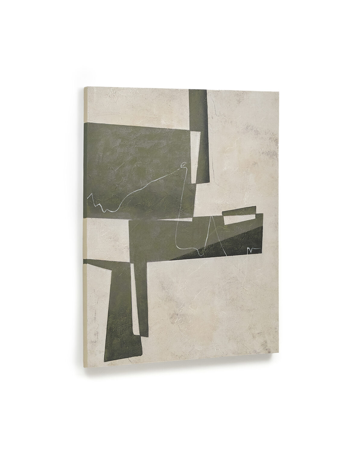 Kave Home Fida abstract doek in groen 118 x 94 cm - Afbeelding 7