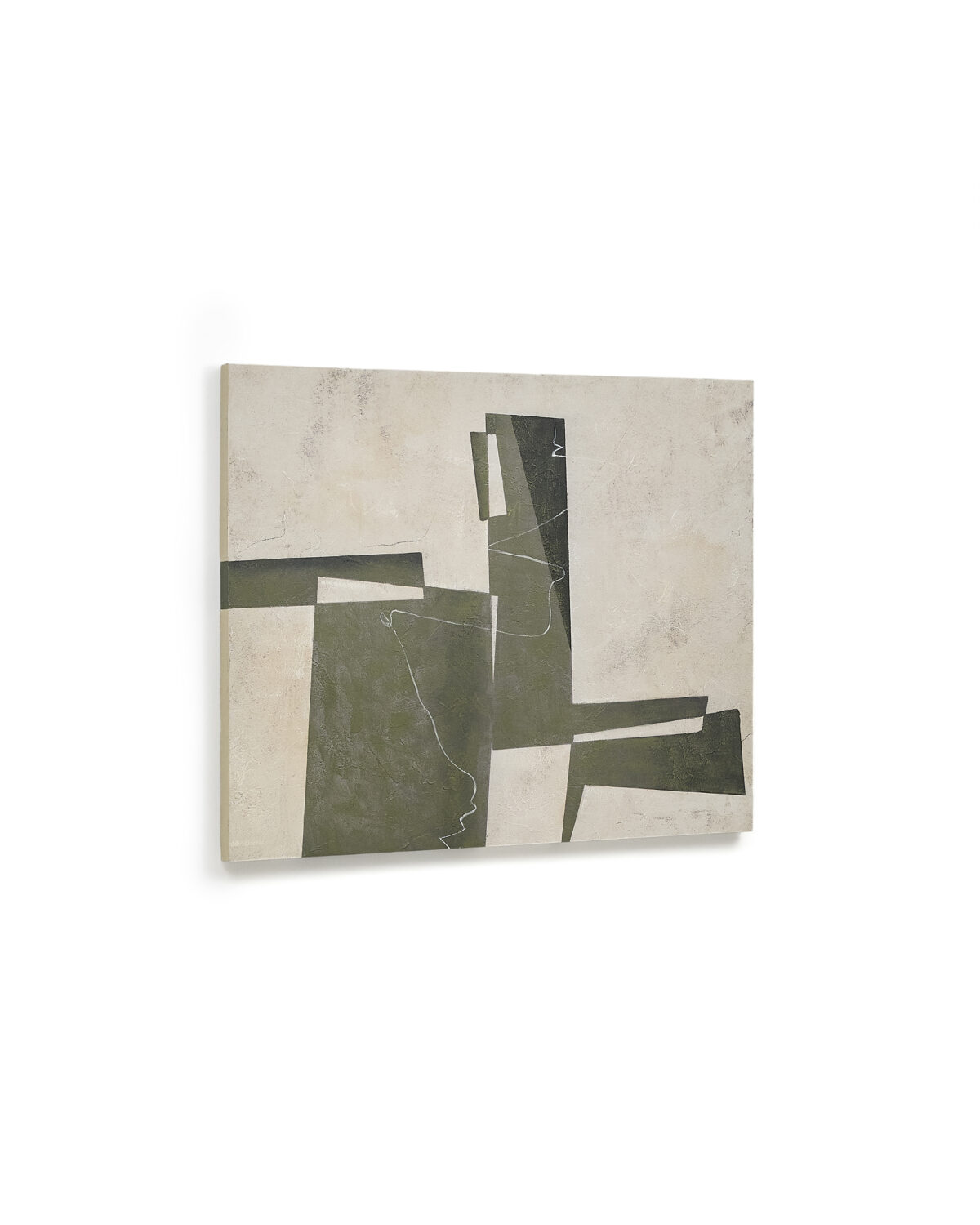 Kave Home Fida abstract doek in groen 118 x 94 cm - Afbeelding 8