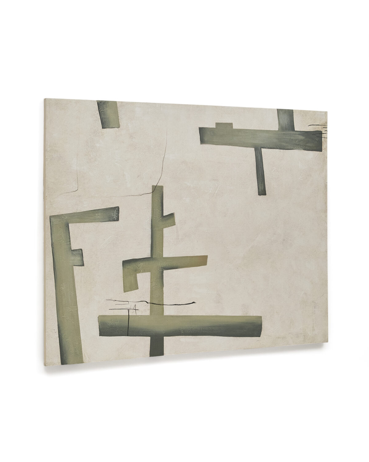 Kave Home Fida abstract doek in groen 180 x 140 cm - Afbeelding 6