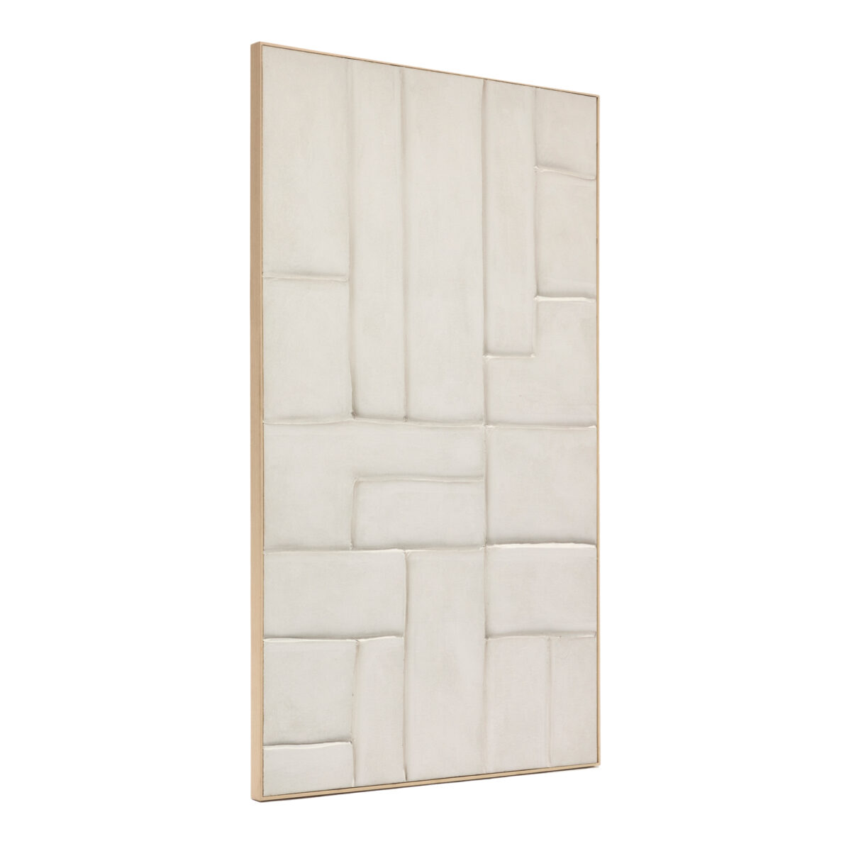 Kave Home Linnen schilderij Klis met geometrische vormen wit 120 x 200 cm - Afbeelding 4