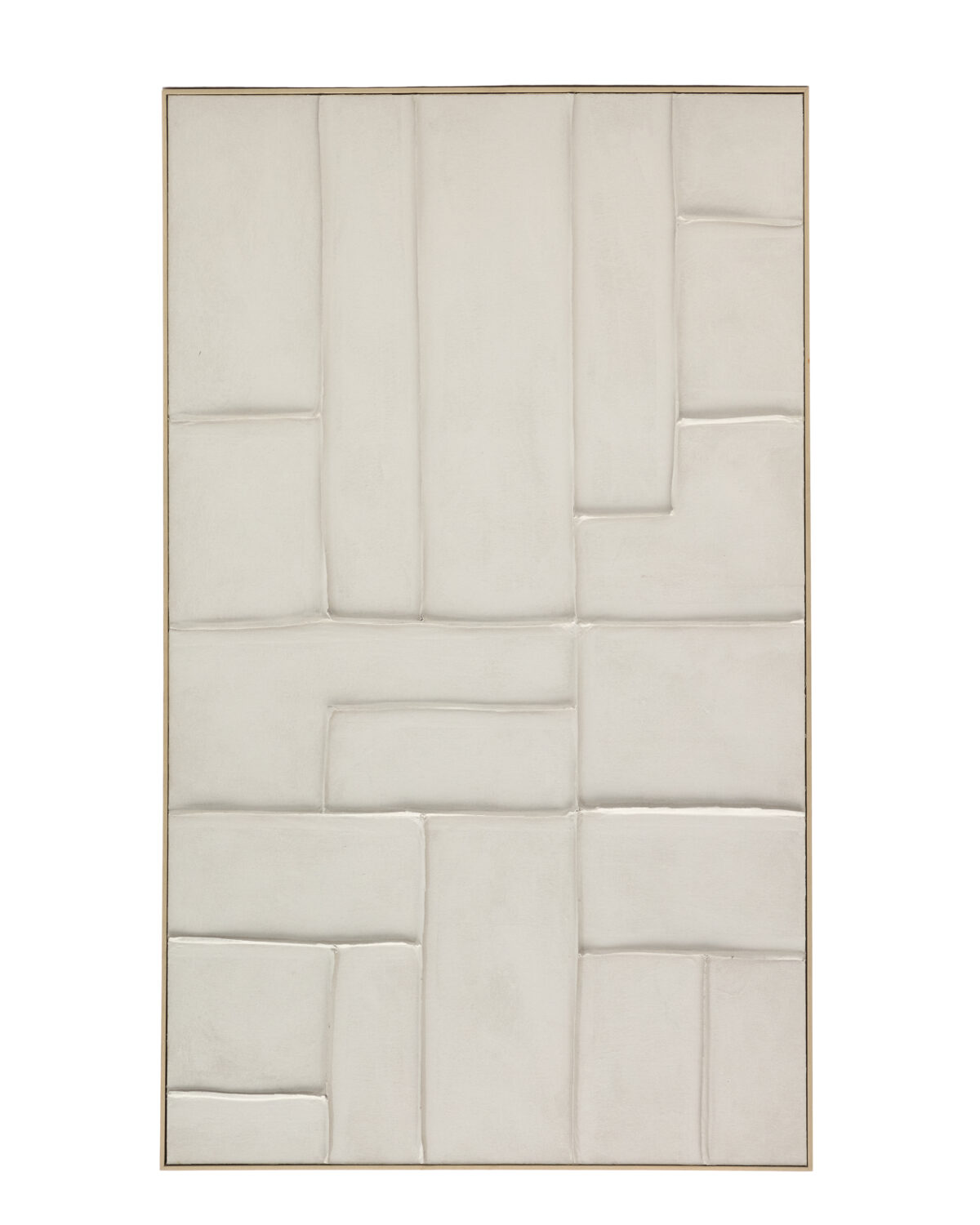 Kave Home Linnen schilderij Klis met geometrische vormen wit 120 x 200 cm - Afbeelding 5