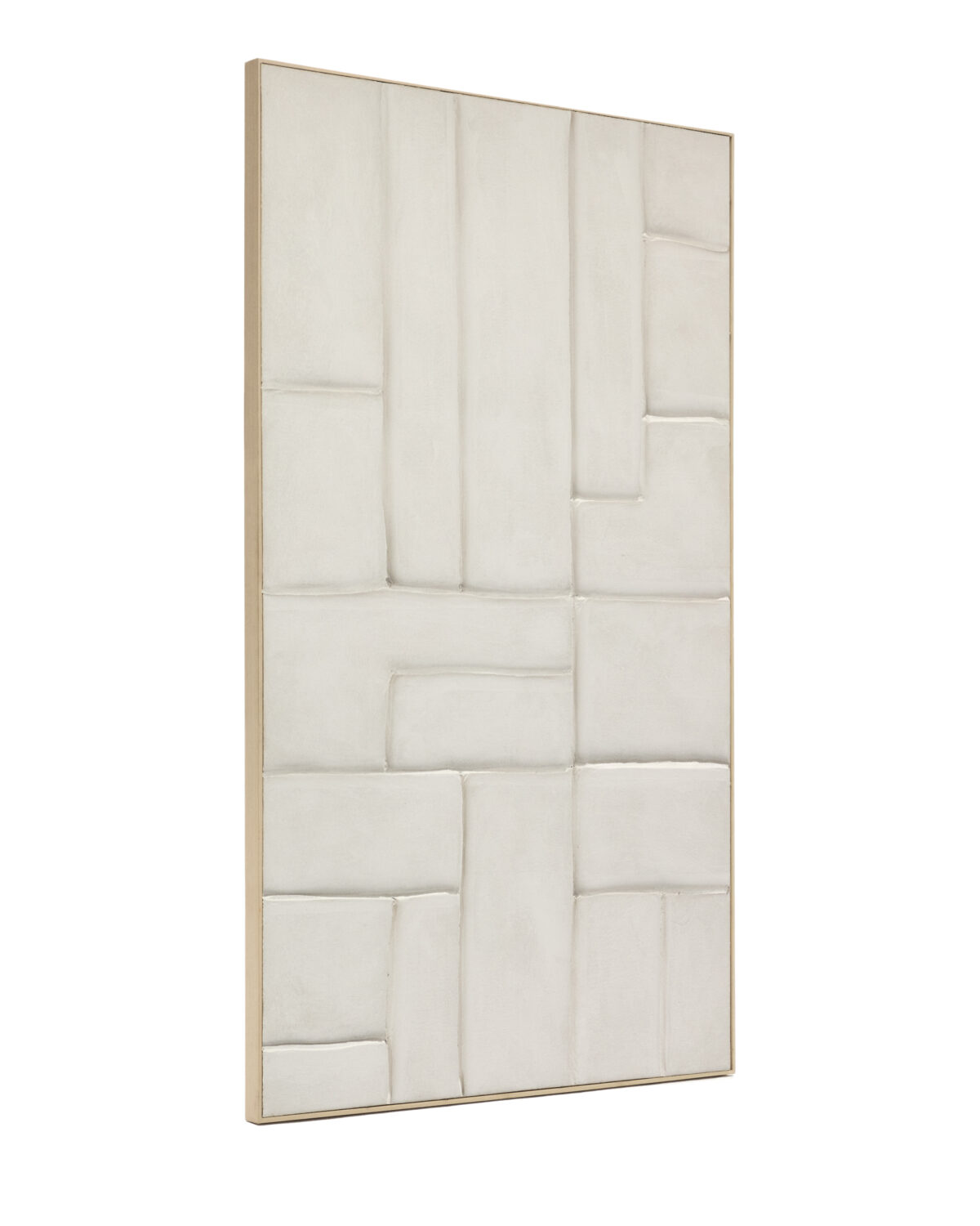 Kave Home Linnen schilderij Klis met geometrische vormen wit 120 x 200 cm - Afbeelding 6